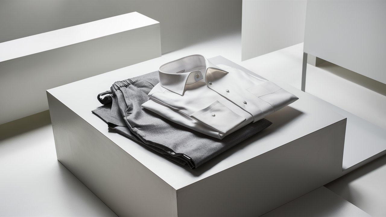 grey trouser combination shirt