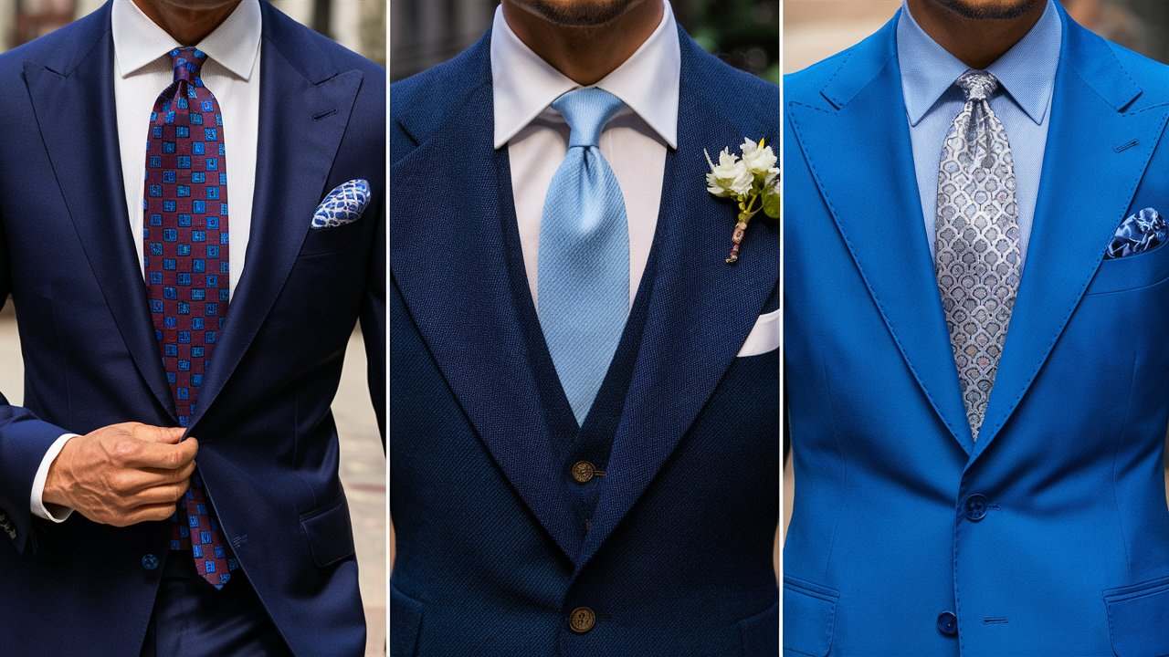 blue suit combinations
