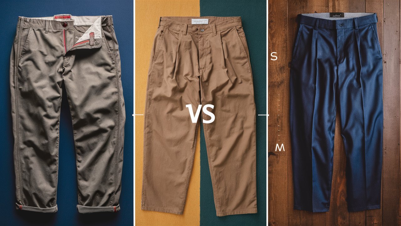 difference between chinos and trousers