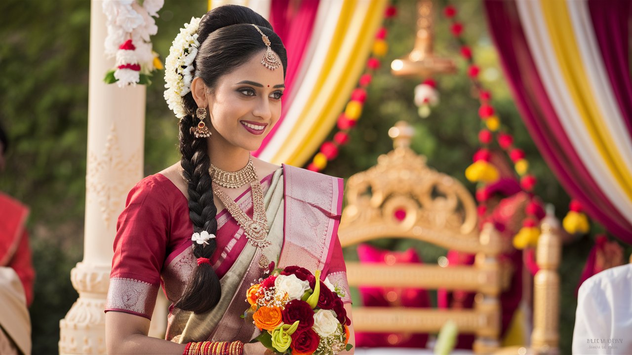 simple south indian bride