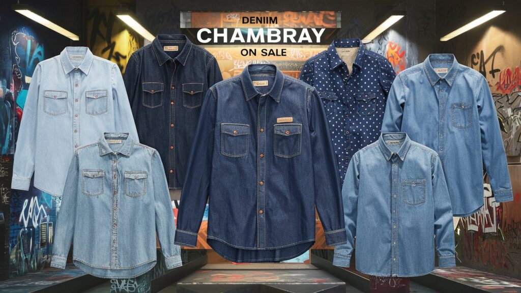 Shop Denim Chambray Shirts on Sale