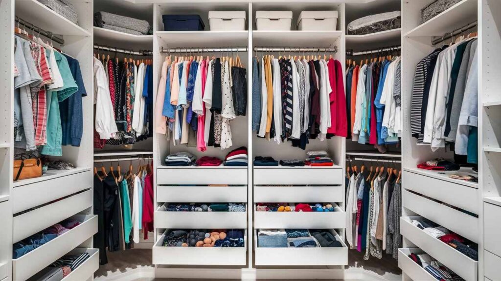 closet organizer with drawers